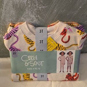 Charlie & Scout Kids 4 PC Pajama Set Size 3T NWT
